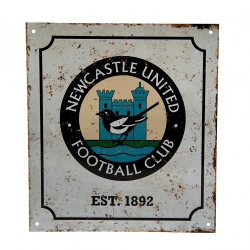 Newcastle United FC Official Retro Logo Sign