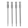 Alloy Steel Screwdriver Bits Silver Quick Connection 4pcs Magnetic Head