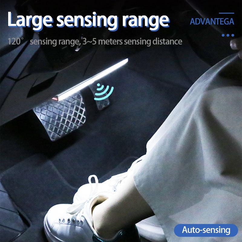 SEAMETAL Wireless Led Sensor Light for Car Trunk Adjustable Brightness Motion Sensing Light 3-Color USB Charging Night Lamp