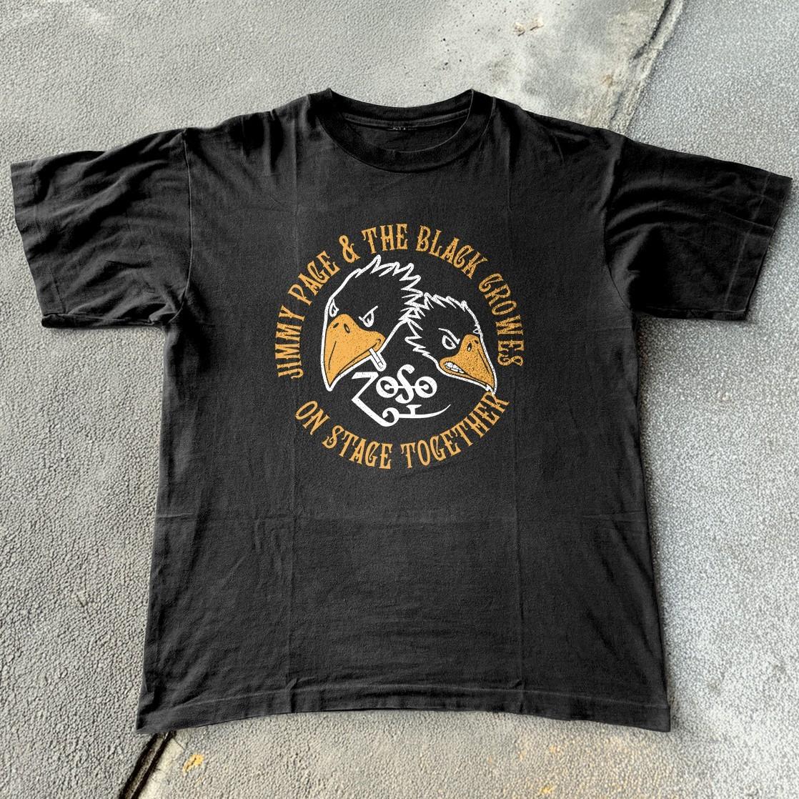 Jimmy Page The Black Crowes Live Concert Graphic Tee Unisex T-Shirt XXL
