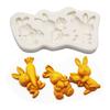 Rabbit Silicone Bakeware Mold for Baking Easter Day Party Corrosion Resistance