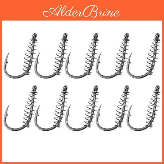 Sharpened Chub Steel 10pcs Carbon Spring Fishing Hooks Fish Tackle