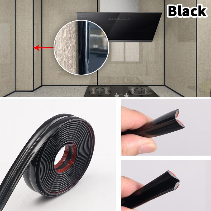 5 Rolls × 5M PVC Self-Adhesive Wall Corner Guard - Protective Trim Edge Molding for Walls, Windows, Tables, Countertops & Frames