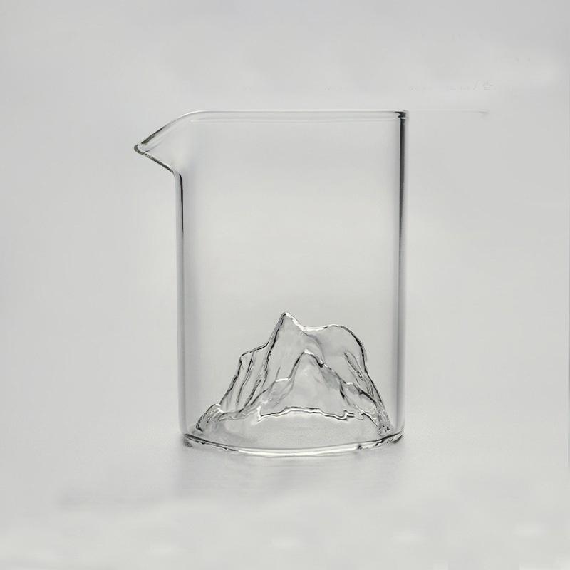 240ml Anti Scalding Wooden Handle Glass Fair Cup Tea Pitcher Household Tea Ceremony Tea Mug Chahai Kung Fu Tea Set Accessories