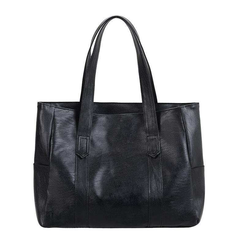 

Big bag women s new trendy Korean version versatile simple large-capacity tote bag shoulder handbag soft leather women s bag