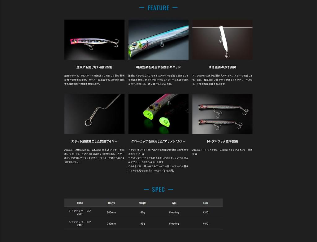 JACKALL Cyan Popper Roar POPPER 240mm Jasper Bait (CiAN ROAR)