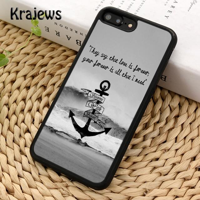 Krajews Classical Small Anchors Phone Case Cover For iPhone 16 15 SE2020 14 6 7 8 plus 11 12 13 pro max Plus coque Fundas