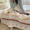 Cartoon Puppy Faux Lambs Wool Blanket Double Layer Thick Warm Fleece Throw Blanket for Sofa Bed Spring Autumn Soft Plush Blanket