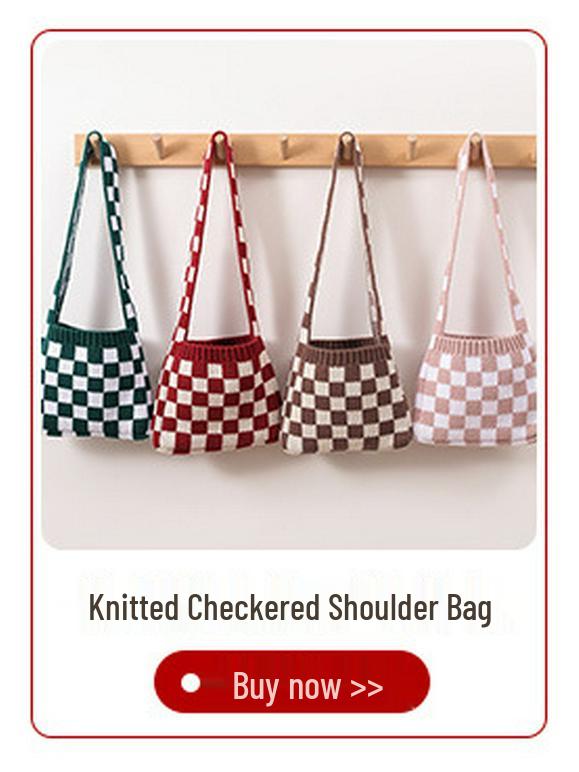 Trendy Korean Style Knitted Vest Handbag – Creative & Simple Design