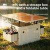 Collapsible Outdoor Camping Storage Box Large Capacity Folding Picnic Table Car Trunk Organizer Bin for Camping Traveling