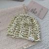 Versatile Sequined Knit Beanie and Triangle Scarf Belt Set for Fashionable Winter Dressing