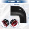 uxcell 90 Degree Elbow Coupler Silicone Hose, 4 Layers, 2 Clamps, 2.0 - 3.0