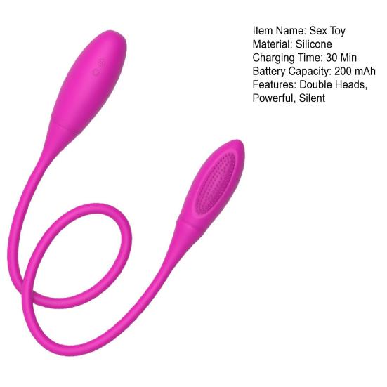 Double Head Vibrating Toy 2 Head Vibrators Penetration Silent Women Clitoris Powerful Big Plug Anal Soft Masturbator Sex Toy