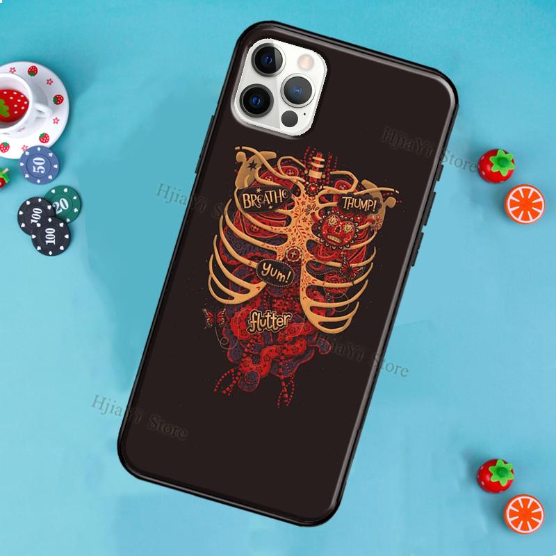 Medical Human Anatomy Phone Case For iPhone 12 Pro Max 13 Mini SE 2020 8 7 Plus 11 14 Pro Max X XS Max XR Cover