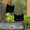 Qmetalart Black Cat Decorations Metal Garden Yard Art Decor Farmhouse Home Decor Outdoor Ornaments Décor Courtyard Lawn Gift Ideal for Cat Lovers