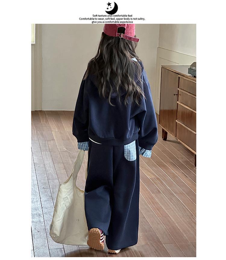 2025 Mädchen Sport-Dreiteiler im koreanischen Stil: Herbst/Frühling Mode Sweatshirt für Mädchen