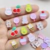 50Pcs Cute Resin Cartoon Strawberries, Cherries, Lollipops, Cakes Flat Back Scrapbooking DIY Jewelry Craft Decoration Accessorie