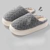 New Fleece Slippers, Women's Plush Home Anti-slip Thickened Warm Cotton Shoes