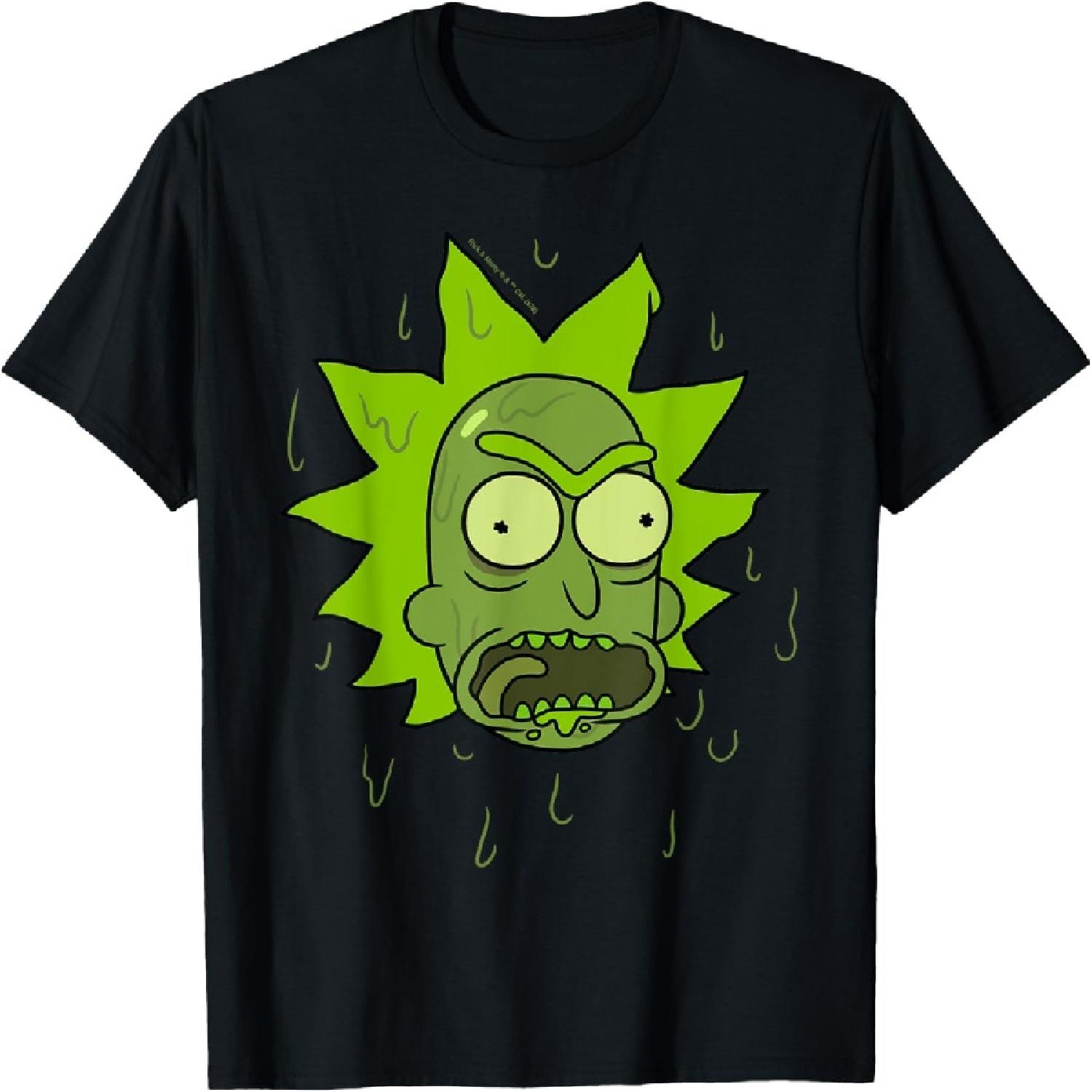 Зеленая футболка Рик и Морти с Риком XXXXXL разноцветный