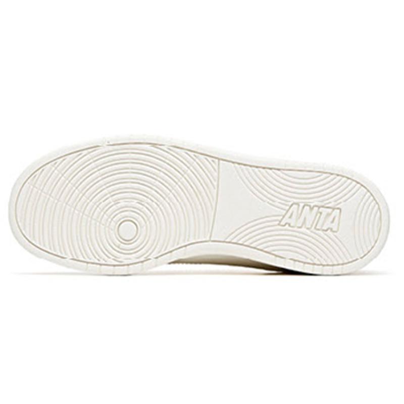 Anta Cushioned Slip-Resistant Low-Top Skateboard Shoes Women's White Gray Sneakers 922038031R-3