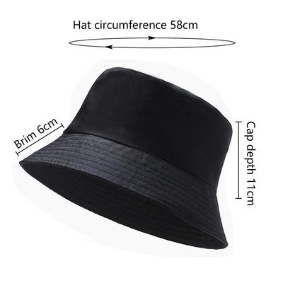 1Pc Men Women Outdoor Solid Color Leisure Tourism Sunshade Hat Bucket Fisherman Hat