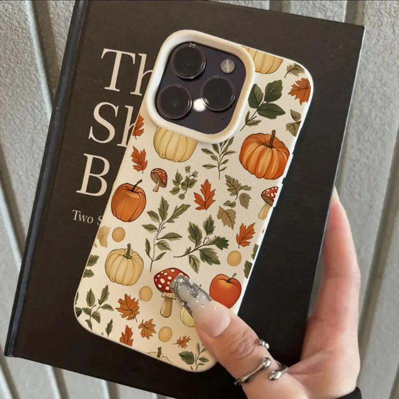 Autumn Themed Pumpkin Pattern Phone Case For iPhoen 17 16 15 14 13 12 11 Pro Plus Max 17 Air X XS XR Soft Shockproof Back Cover