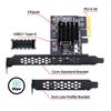 NFHK USB Gen2 20Gbps Front Panel Socket to 4X Express Card Adapter for Desktop Motherboard 3.2 Type-E PCI-E