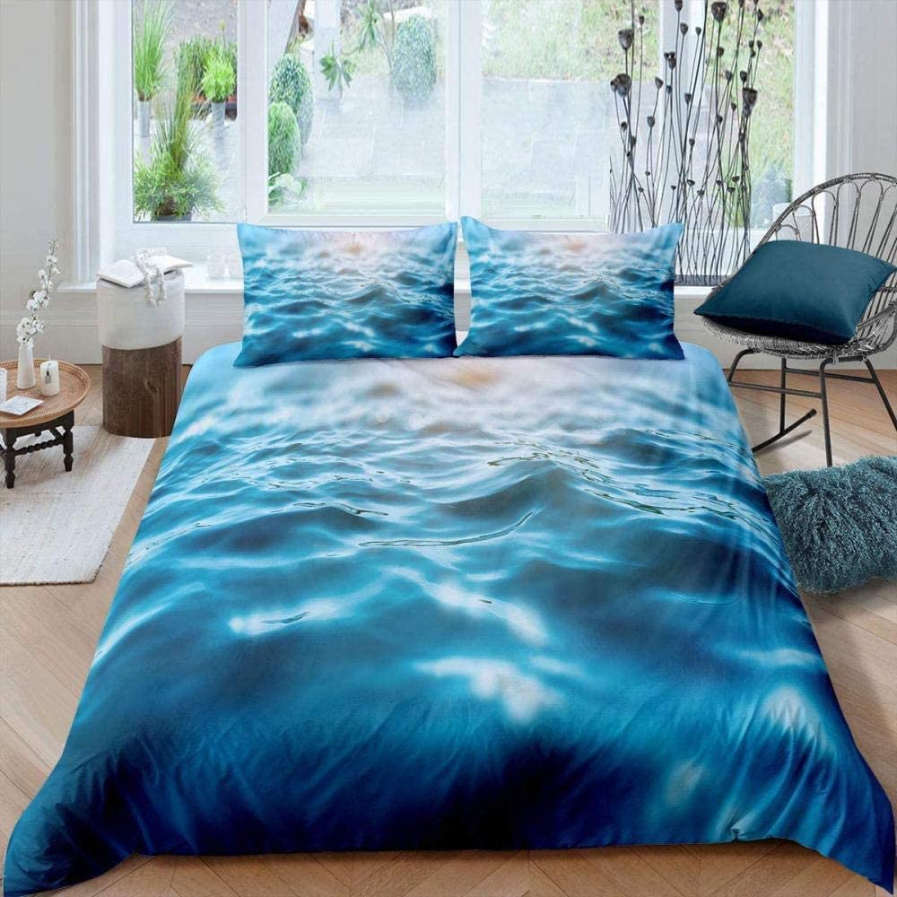 

Comforter Ocean Wave Beach With Foamy Waves Twin Bedding Set Sea Shore Holiday Theme Queen King Size Comforter (quilt)-EU Single(135*200cm)3pcs