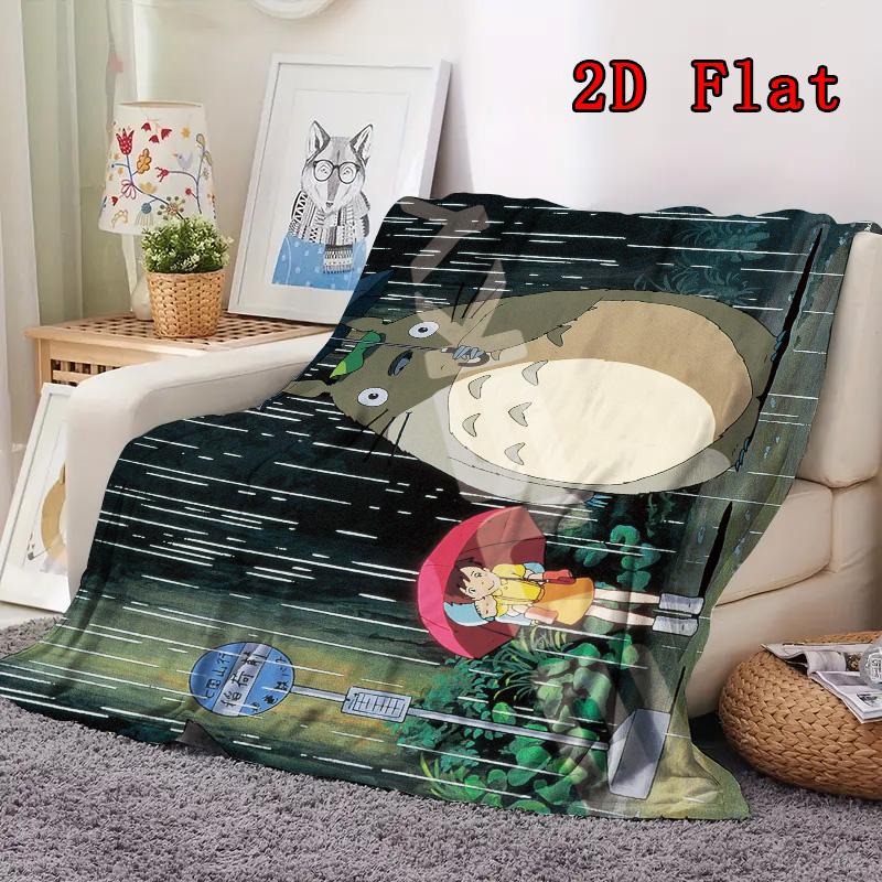 My Neighbor Totoro 2D Flat Pattern Flannel Blanket High quality All Seasons Warmth and Comfort Perfect for Christmas Gifts.261018307DMT