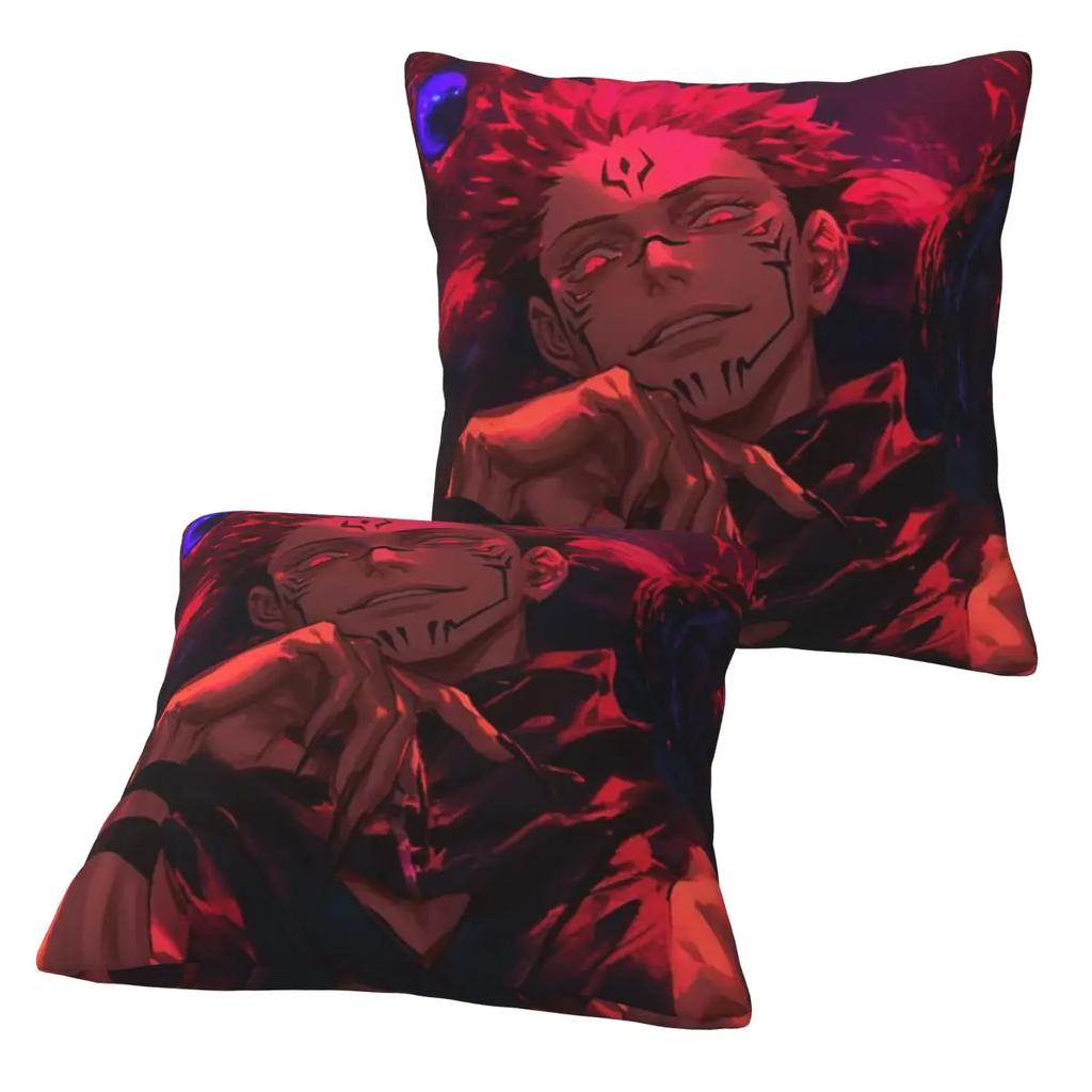 Sukuna Ryomen - Jujutsu Kaisen 2 Pcs Square Pillowcase Pillow Cover Cushion Decor Comfort Throw Pillow For Home Sofa