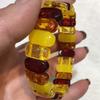Natuurlijke Kleurrijke Barnsteen Armband Brede Armbanden Mannen Vrouwen Genezende Edelsteen Fijne Sieraden Echte Baltische Bloemen Barnsteen Armbanden