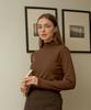 BIBYSEOB Neck Point Turtleneck Mocha Brown [T43]