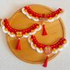 Joyful Pet Celebration Scarf: Knitted Wedding Collar & Dog Bib