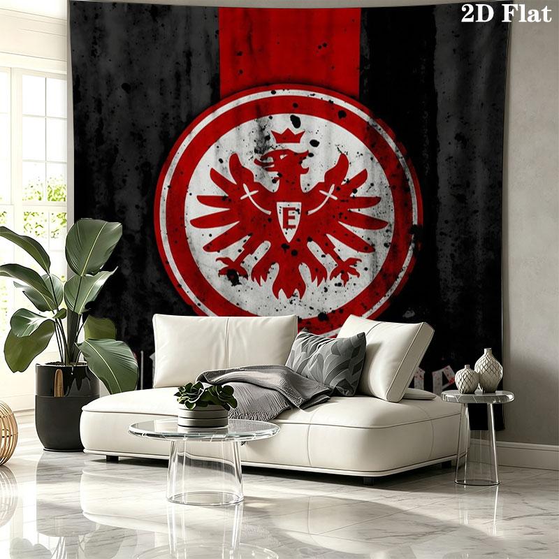 Eintracht Frankfurt Custom Name Wall Tapestry Aesthetic Wall Hanging Printed Fabric Blanket Decorative Tapestries for Bedroom Living Room Home Decor