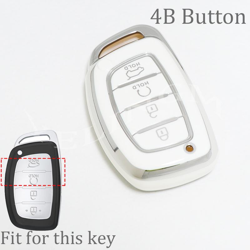 4 Button Car Key Case Cover For Hyundai Avante Sonata Santa Fe Tucson Elantra Azera Creta