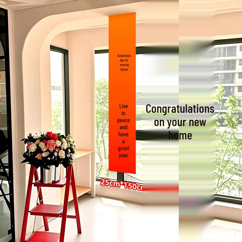 New Home Celebration Banner Set: Living Room Decoration for Housewarming Ceremony