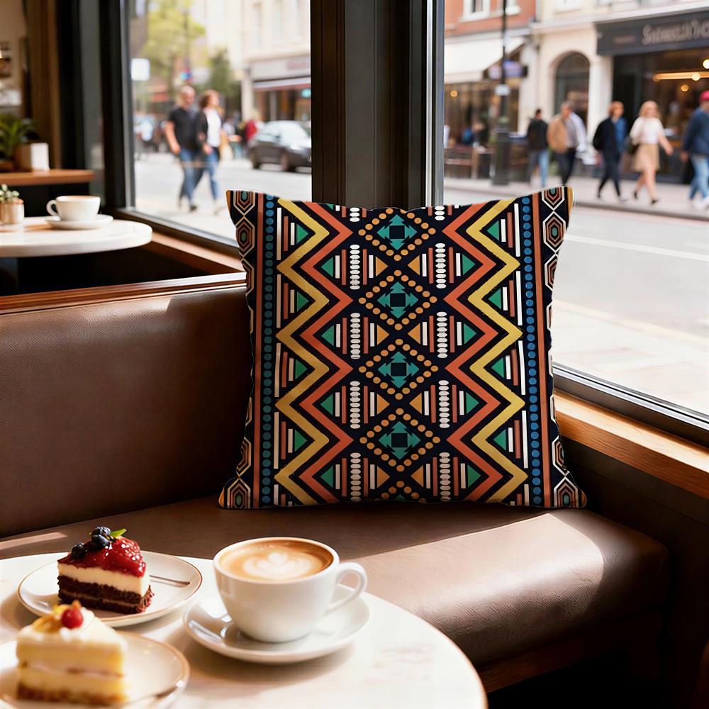 Retro patterns Cushion Cover Set of  Decorative Short Plush Pillow Covers for Sofa Soft  Cushion Case x cm