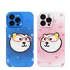 Fashion Ins Bear Cute Phone Case for Samsung Galaxy S20 S21 S22 S23 S24 S25 FE Plus Note20 Ultra 4G 5G Glossy Film Hard PC Cover