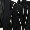 In Stock 2025 Chic Celebrity Studded Suit Jacket and Pants Set