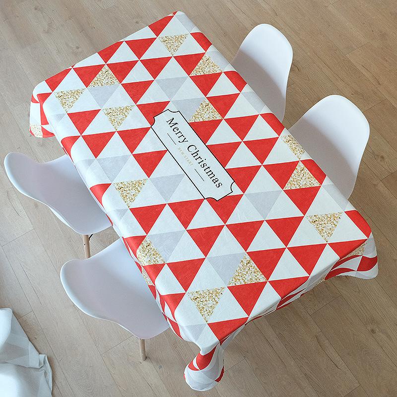 Novoroční dárek Vánoční série Vodotěsný Běžný ubrus na stůl Zesílený Obdélníkový Ubrus na jídelní stůl Ubrus na konferenční stolek