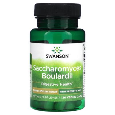 Saccharomyces Boulardii with Prebiotic MOS, 5 Billion CFU, 30 Veggie Capsules