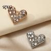 Love Brooch Brooch, with Shiny Rhinestone Decor, Strong Buckle Secure Fit Sturdy Elegant Pin Alloy Classic Heart Shape Versatile Clasp Pin, for Coats