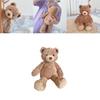 Adorable Heart-shaped Plush Teddy Bear Toy For Soothing Comfort 16.5" Tall, Long Furry Brown Fur