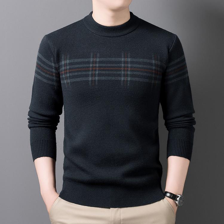 

Men s 2025 Winter Soft Knit Sweater: Fashionable Casual & Business Trend. M темно-блакитний колір