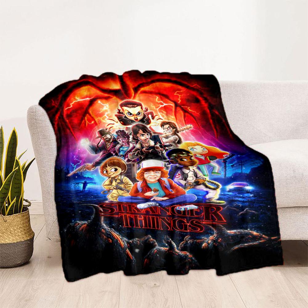 Stranger Things Blanket Suitable for sofas,travel, living rooms also a good gift for friends and family Suitable for all seasons.