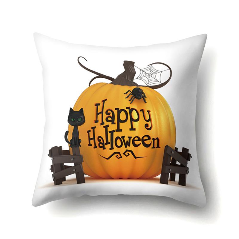 Halloween Pillow Cover Car Waist Pillow Pumpkin Sofa Cushion Cover Office Home Living Room Pillow Cover Premium