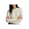Polo Ralph Lauren Logo Embroidered Crew Neck Sweater Women sweater Off-White 211910421-001