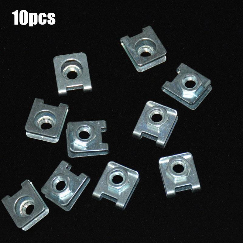 Car Metal Clips U-Type Fastener Screw Bases Auto Bumper Fender Trim Panel Fastener Anti-rust Protection Clip Screw Buckle