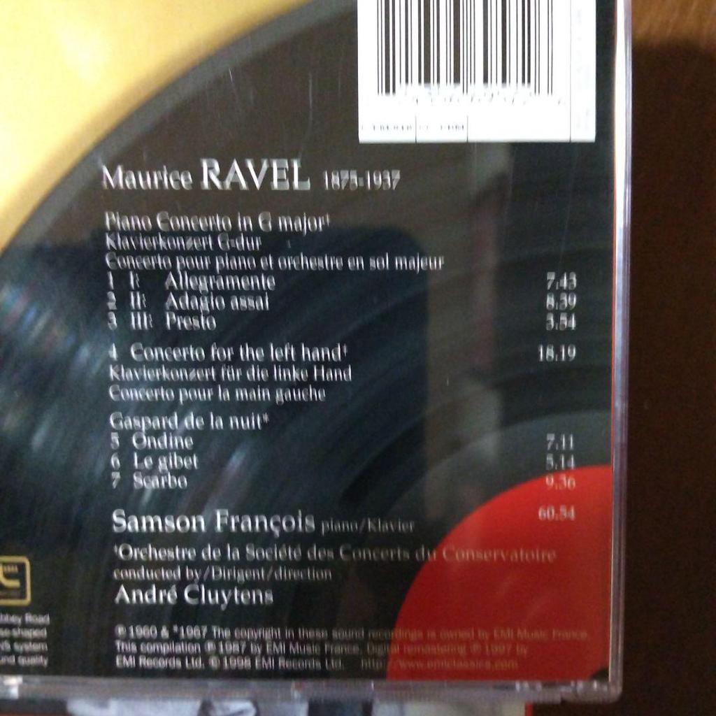 [USED] Two CDs of the great pianist Samson François's masterpieces, one box (10 CDs)