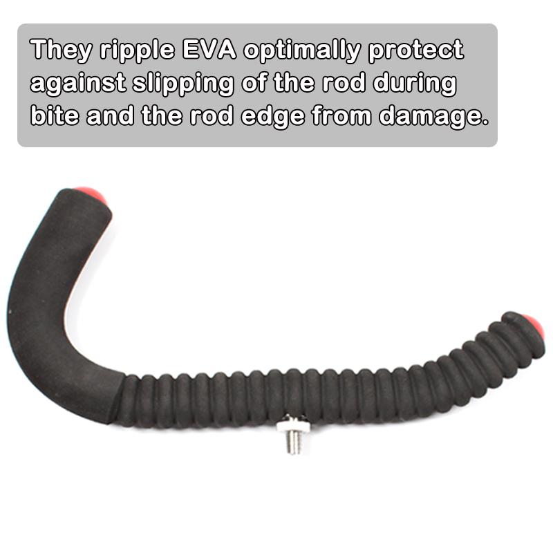 1pc Carp Fishing Tool Bent Feeder Rod Rest 26cm/36cm With 3/8″ BSF Alu Alloy Ripple EVA To Protect Feeder Fishing Rod Accessories
